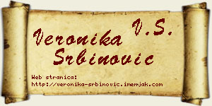 Veronika Srbinović vizit kartica